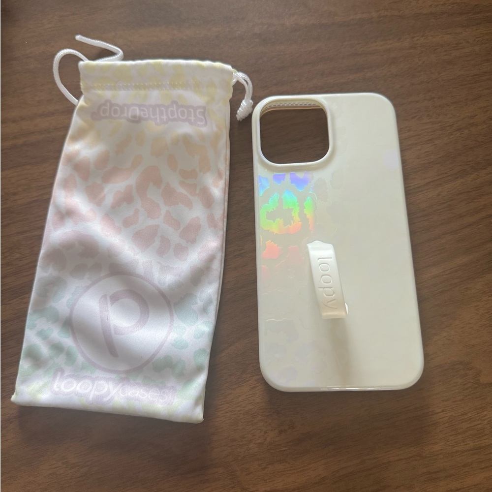 Loopy Case Cream Phone Case with Iridescent Touch